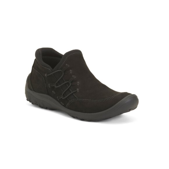 CLARKS Black Nubuck Fiana Bay Comfort Booties - Picture 1 of 2